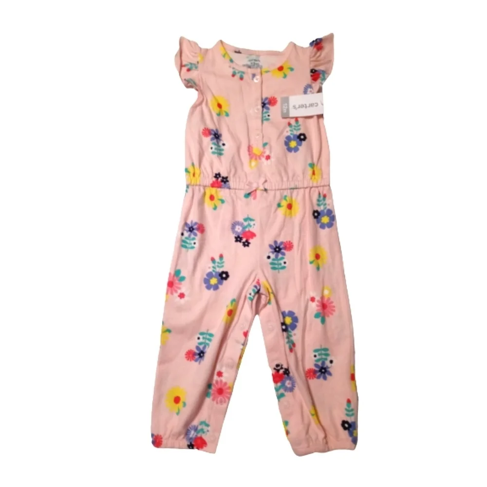 Carter's Floral Jumpsuit Sz 12 Months